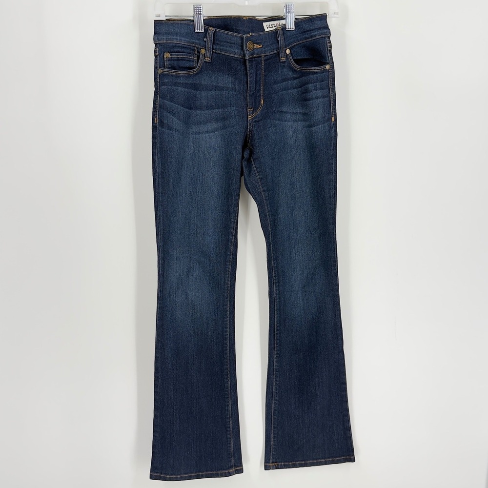 Pistola Womens Dark Wash Bootcut Jeans P8558-PET Size 26 USA Made Indigo Flare
